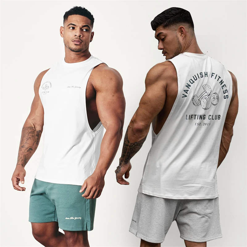 Muscle Brother Tank Top Summer 2023 Fashion Brand Men's O-Neck Slim Fit Tank Tops Male Sleeveless V-Neck Vest Tees Fitness Men image 6