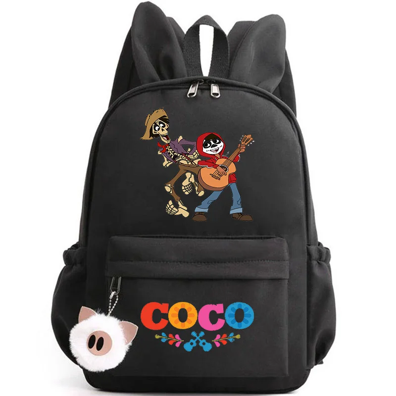 Disney Coco Backpack for Girls Boys Teenager Children Rucksack Casual School Bags Travel Rabbit Ears Backpacks Mochila