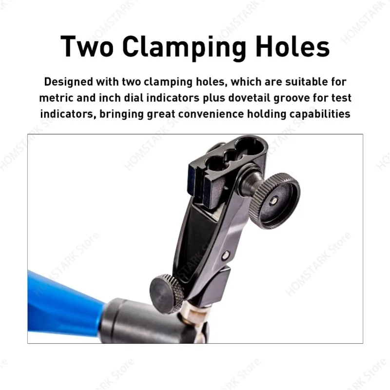 80kg Holding Force Magnetic Base Stand Wear‑Resistant Indicator Holder Bracket for Dial Gauge Measuring Calibration Work
