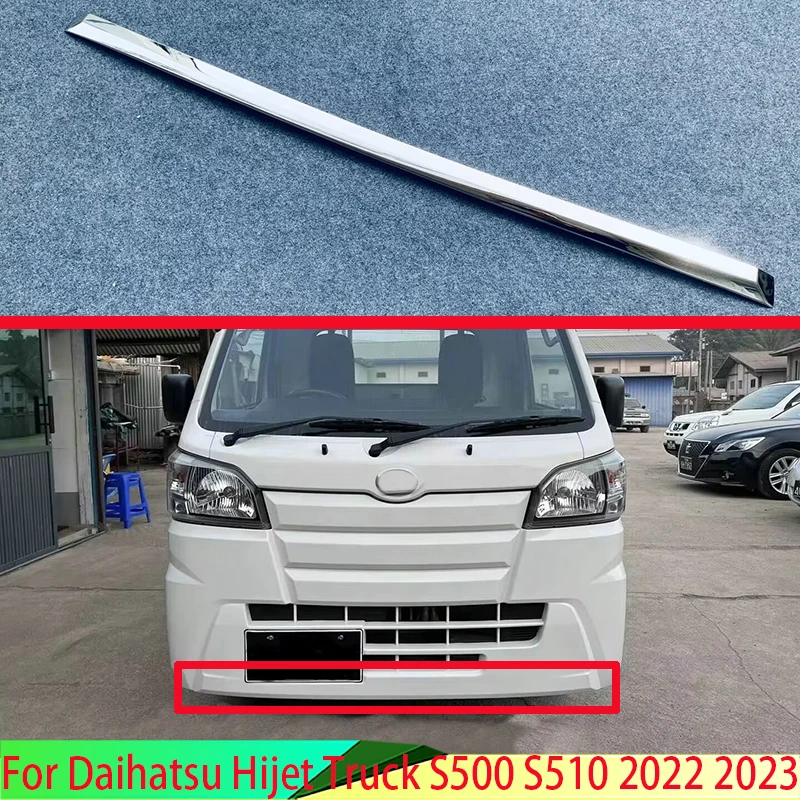 

For Daihatsu Hijet Truck S500 S510 2022 2023 Car Accessories Stainless Steel Before The Bar Bumper Cover Shield Trim