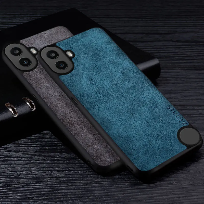 

Premium PU Leather Phone Case for Nothing CMF Phone 1 Scratch-Resistant Solid Color Cover for Nothing CMF Phone 2 Pro cape funda