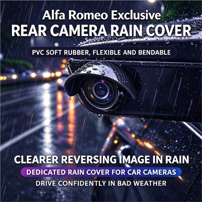 PVC Car Rear View Camera Rain Visor Hood Waterproof Protective Cover For Alfa Romeo Giulietta 159 GT Giulia 147 156 Mito Brera