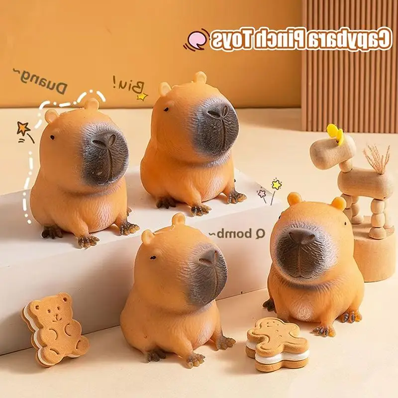 Cartoon Kawaii Capybara Prise Spielzeug Kreative Lustige Squeeze Relif Stress Puppe Langsam Rebound Super Weiche Kleine Spielzeug Für Kinder Geschenk
