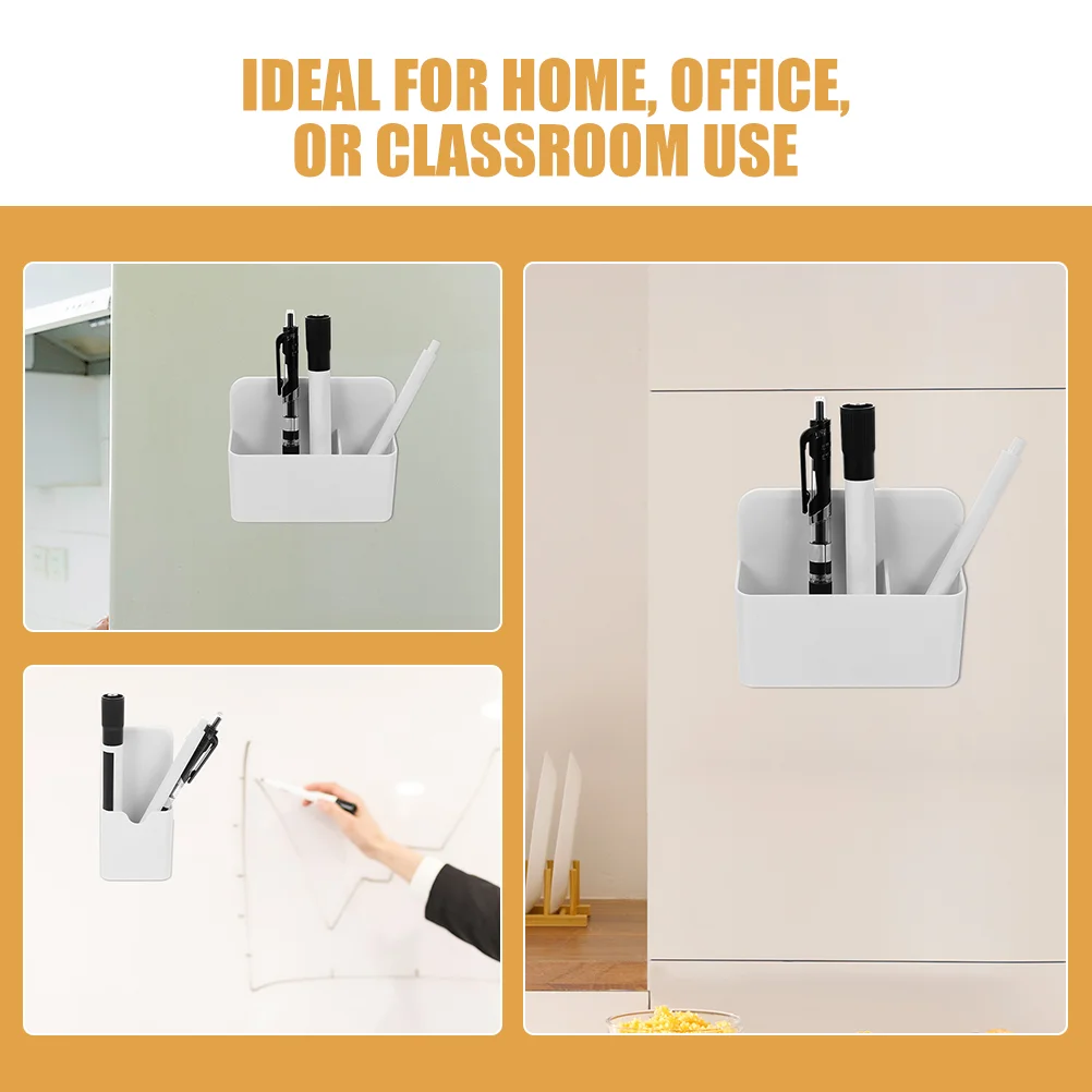 Magnetic Pen Holder Dry Erase Board Marker Wall Mount Organizer for Fridge Whiteboard