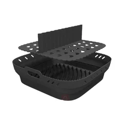 BPA Free Air Fryer Silicone Basket Plate 8.5Inches Square Reusable Air Fryer Liner Foldable Airfryer Tool Baking Molds