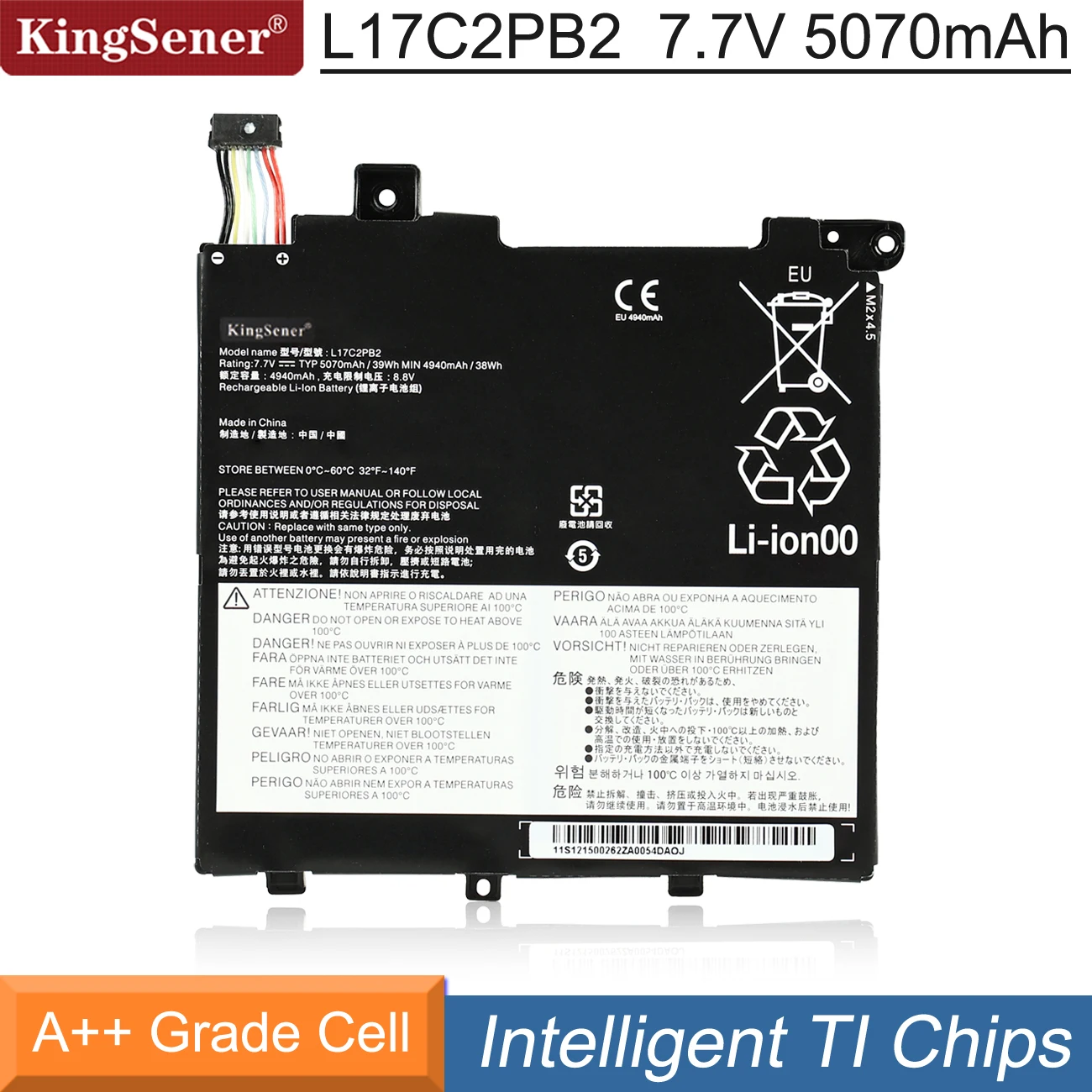 

Аккумулятор KingSener L17C2PB2 для ноутбука Lenovo V330-14IKB 14ARR V130-14IGM 14IKB L17L2PB1 L17L2PB2 L17M2PB1 L17C2PB1 L17M2PB2