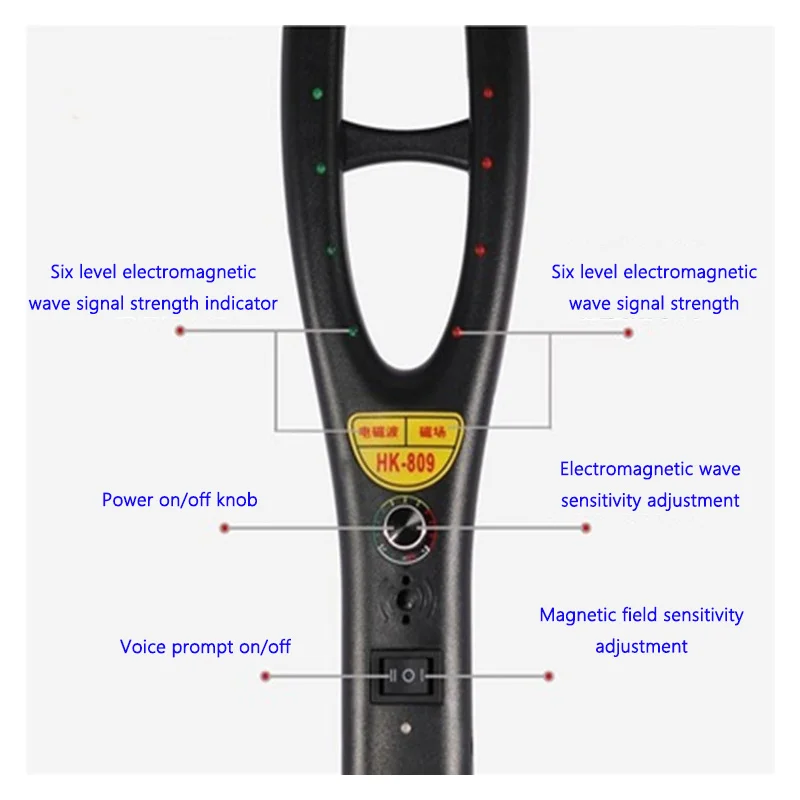 Imagem -06 - Detector de Ondas Eletromagnéticas Localizador Gps Sinal sem Fio Anti Eavesdropping Localização da Câmera Detecção Magnética Digital Hk809