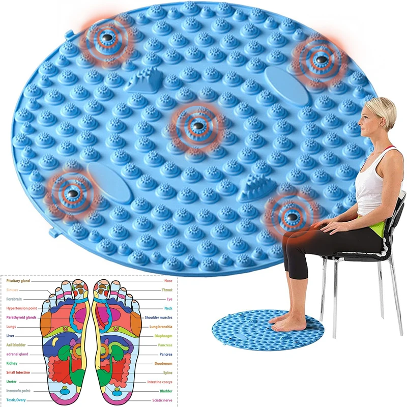 Foot Massage Mat Acupressure Mat Foot Reflexology Walking Toe Plate Magnetic Therapy Acupressure Disc  Pressure point Pads Board