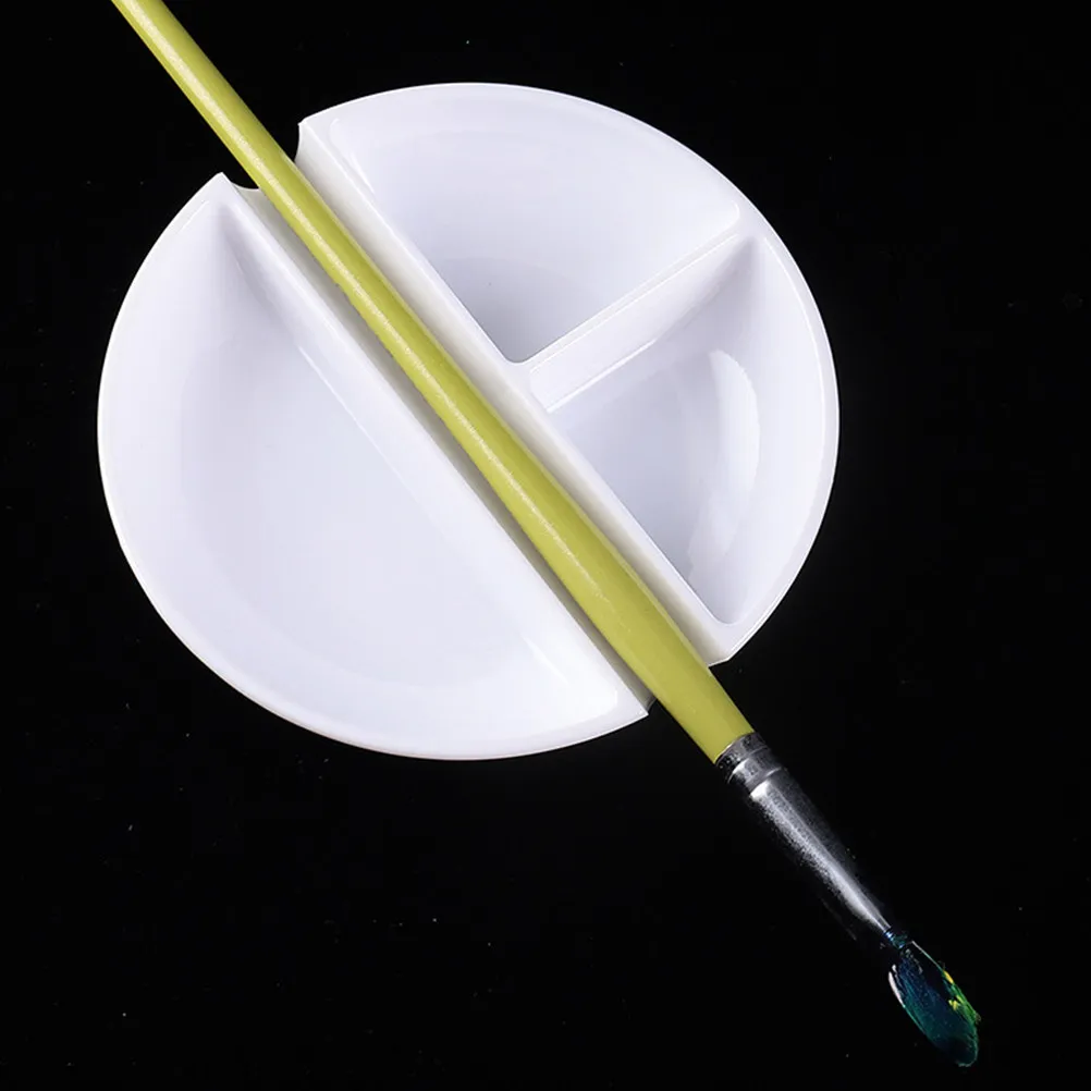 3Pcs Sturdy Lightweight Plastic Palette Set Portable Color Mixer Tray for Professional Painters Art Students Easy Clean
