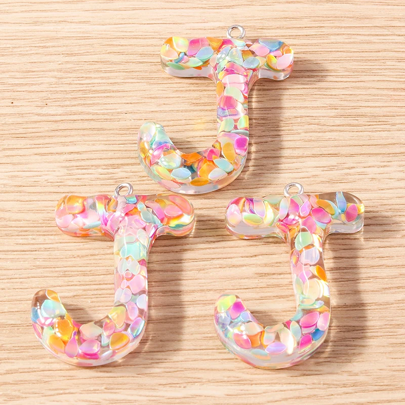 5 Stück Harz-Buchstabenanhänger in Bonbonfarben, 26 Buchstaben von A bis Z, zum Basteln von Schmuck, Ohrringen, Anhängern, Halsketten, Armbändern, für DIY-Projekte und als Geschenk. – Detail 13