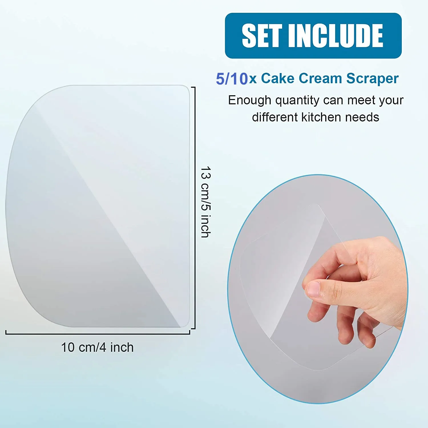 DIY Plastic Cake Soft Scraper Fondant Mousse Cream Spatula Pastry Smooth Edge Cutter Cupcake Baking Decoration Kitchen Tools