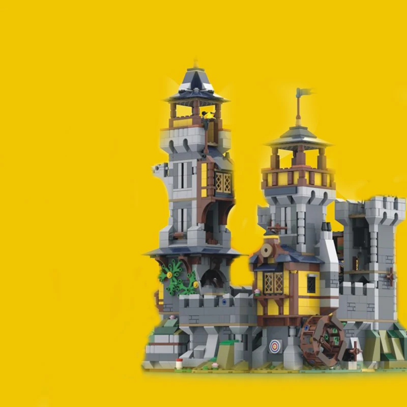 2850 pièces - Modèle de construction modulaire MOC Faucon Noir Médiéval - Jouet DIY simple et populaire pour enfants - Cadeau de festival