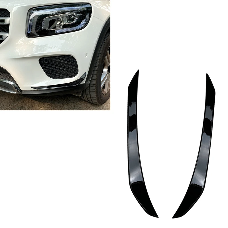 NEW-Car Front Bumper Lip Splitter Spoiler Side Decorative Covers Trim For Mercedes-Benz GLB X247 GLB180 GLB200