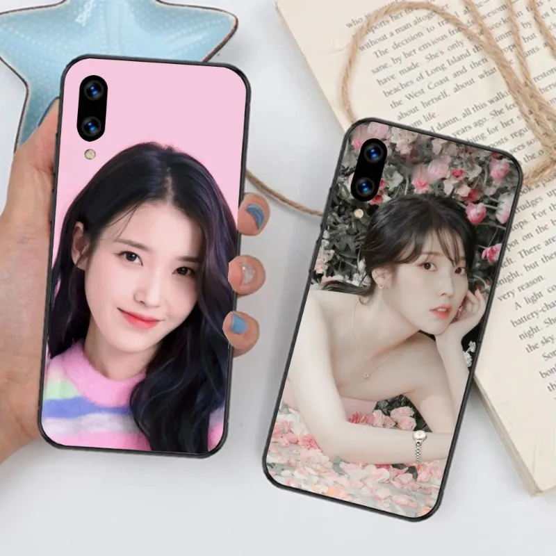 IU Lee JiEun Smart Phone Case for Huawei Mate 40 30 20 10 Pro Lite Nova 9 8 5T Y7p Y7 Black Soft Phone Cover Funda