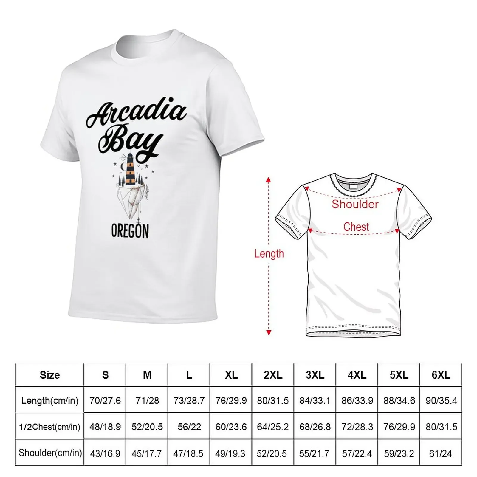 Arcadia Bay T-Shirt anime shirts graphic tees Short sleeve tee men