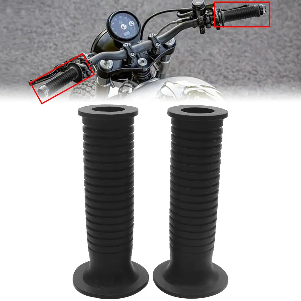 1 Pair Easy To Install High Quality Durable Rubber Material Hand Grips Fit For Bmw Most 22Mm 7/8'' Black Enhance Comfort Level