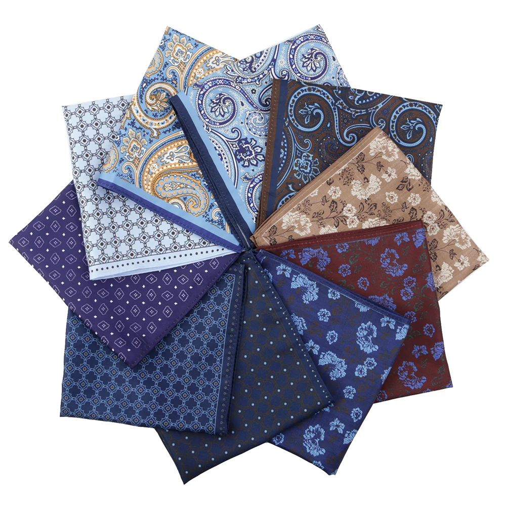  Tailor Smith 11.81x11.81 inch Pocket Squares Paisley Men's Handkerchief for Suit Accessories Wedding Business Banquet Gift