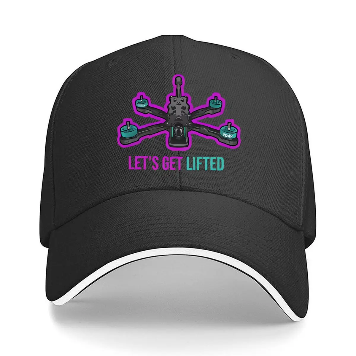 Lets Get Lifted FPV Drone Sandwich Baseball Cap Outdoor