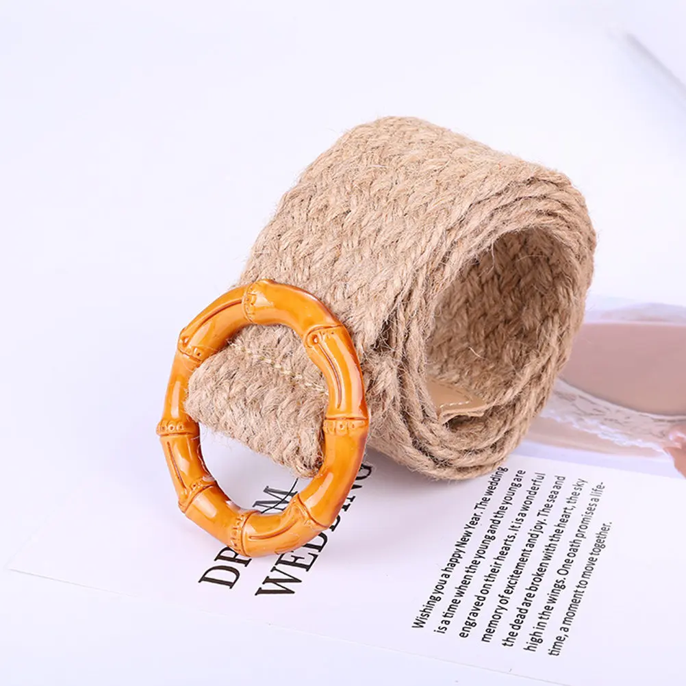 Women's Elastic Cotton-Linen Waist Belt – Adjustable Fashion Dress & Coat Belt, Retro Style