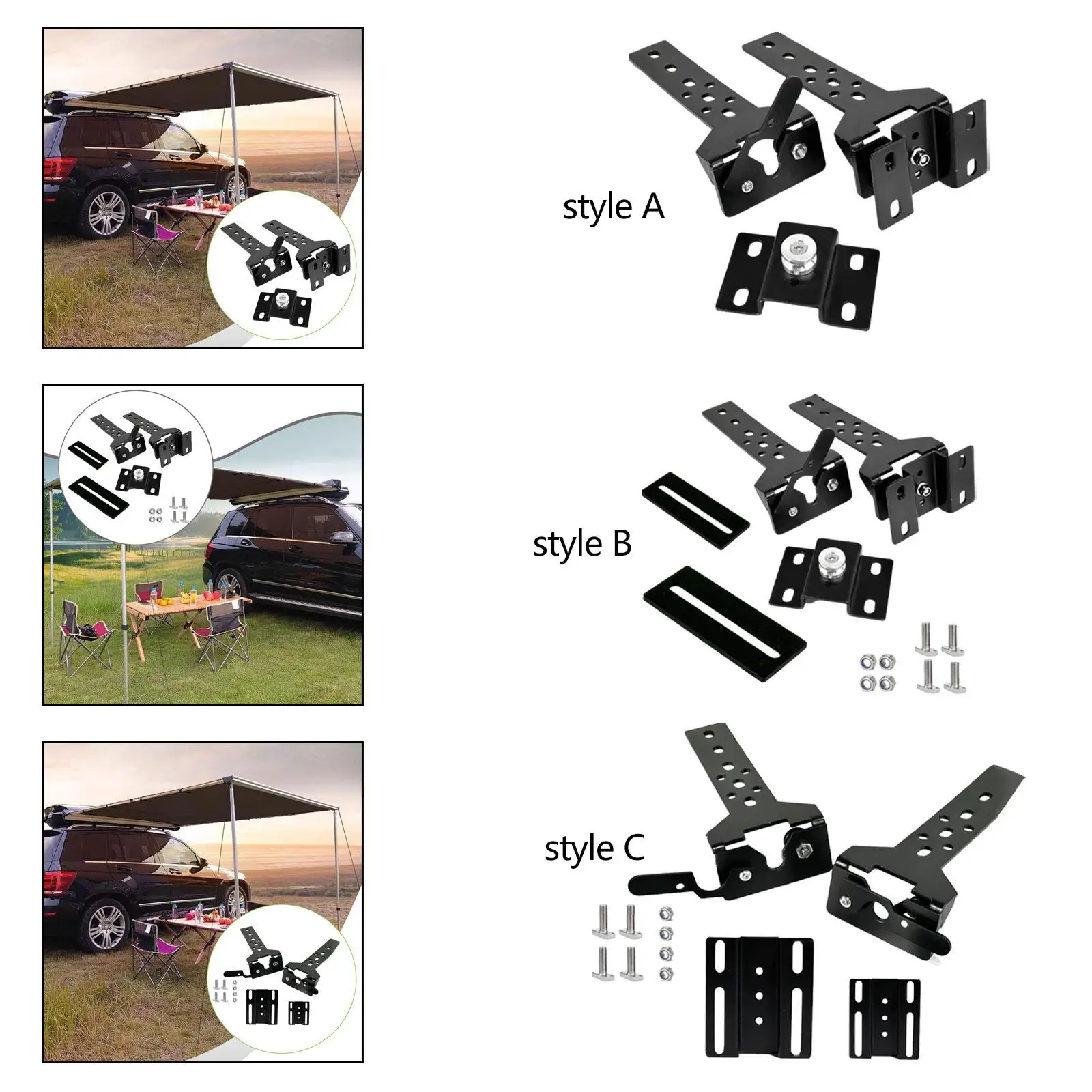 

Комплект креплений для тента: легкая установка, кронштейны для бокового навеса автомобиля, набор фиксаторов для выдвижного уличного складного тента