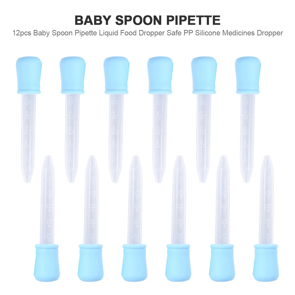 

12 Pcs Equipment for Laboratory Equipments Device Baby Food Dropper Medicines Silicone