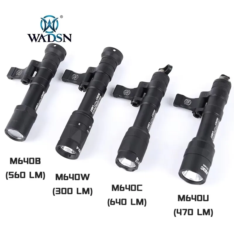 

WADSN M640 Tactical Surefir Flashlight AR15 Rifle Weapon Airsoft Light strobe Mlok Keymod Pictinny 20mm Rail Hunting Lamp