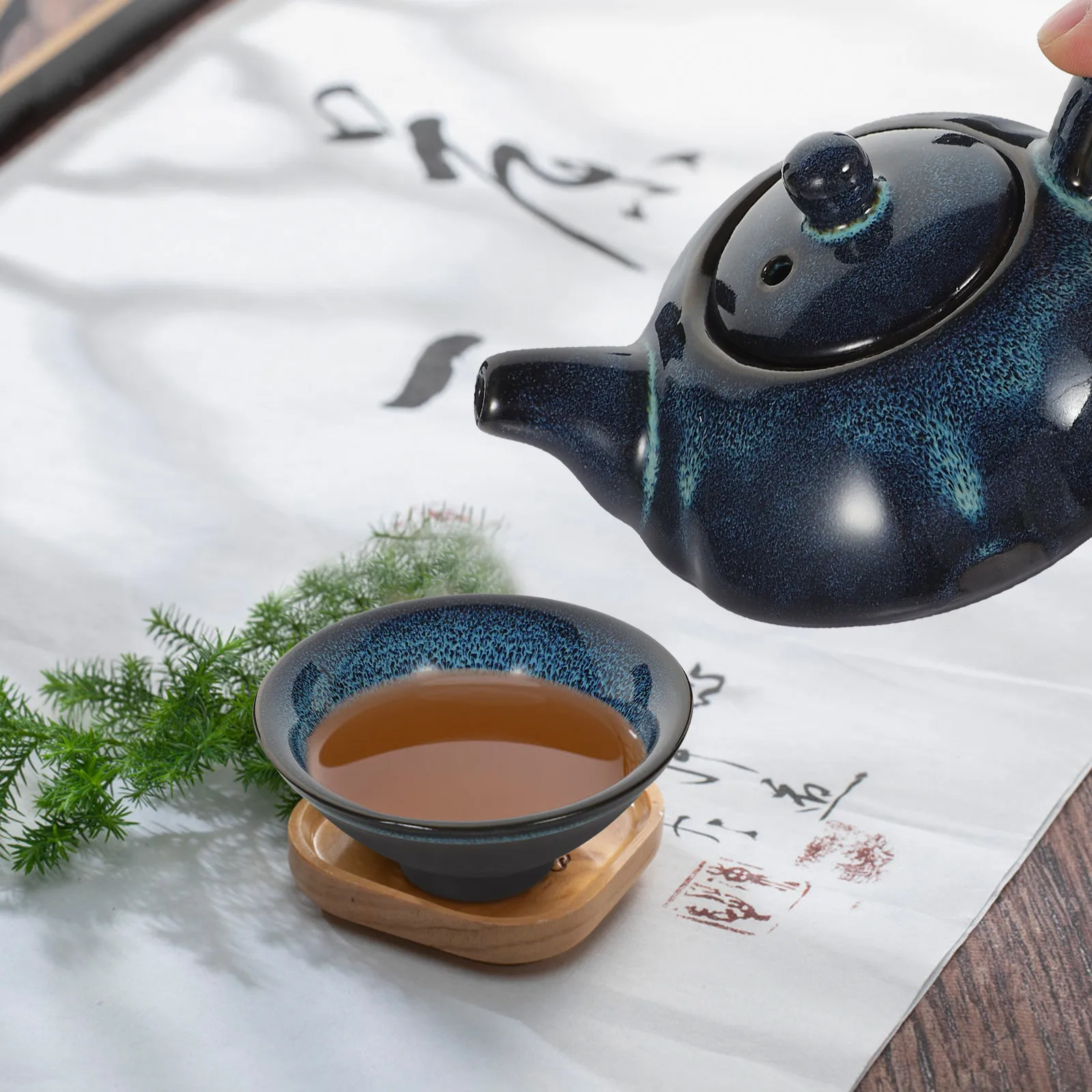 

1Set Ceramic Tea Set Chinese Gift Box Kit for Kung Fu Loose Leaf Tea Portable Teapot and Cup Set Home Teaware Home Teaware