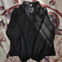 Kawaii Women Shirts Lolita Y2K Cute Japanese Style Blouse Elegant Long Sleeve Sweet Tops Casual Office Ladies Aesthetic Shirt