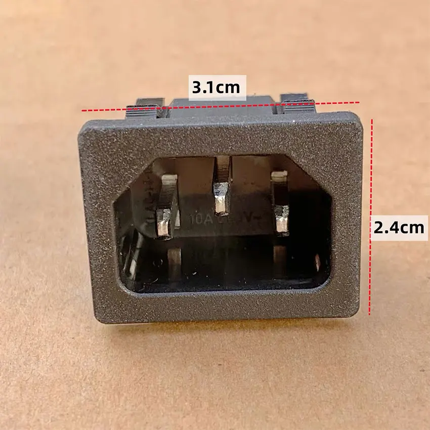 AC power socket C14 Inlet Power Socket Connector Plug Industrial socket Plug IEC320 C14 3Pin UL/CQC/KC/VDE certification AC 15A