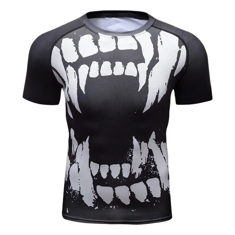 Cody Lundin Printed Compression Shirts Men's Gym Short Sleeve Shirt Spandex Quickly Dye Men Rashguard Graphic Tight Casual Tops