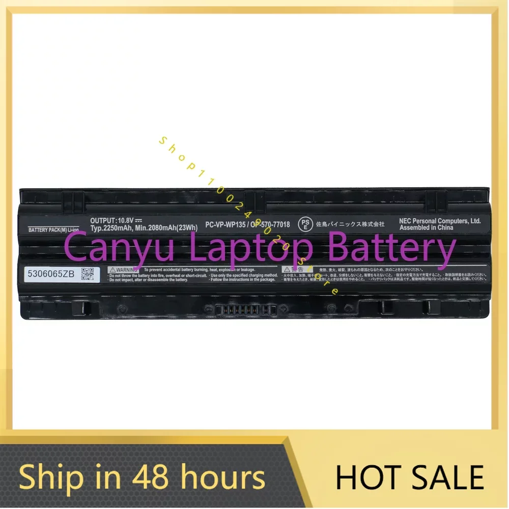 

2024 PC-VP-WP135 OP-570-77018 Battery For NEC PC-VP-WP134 OP-570-77019 2Z00119ZA 10.8V 23Wh 2250mAh NEW