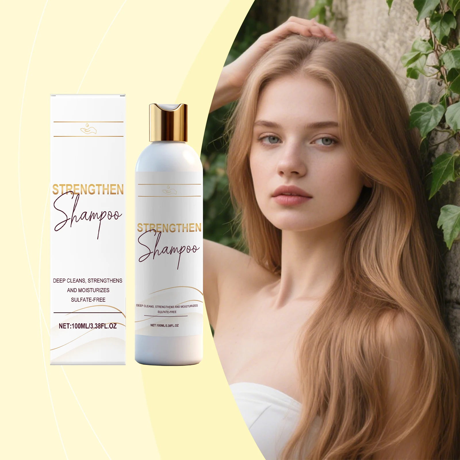 

Питательный шампунь против выпадения волос повышает блеск волос, силы, улучшает сухие вьющиеся волосы, очищает кожу головы, шелковистый шампунь