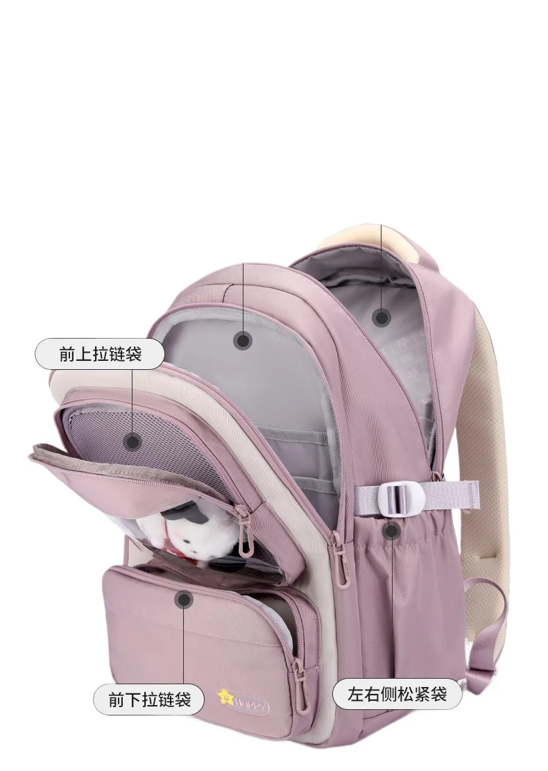 BunnyFly School Bag Girl Back Pack For Children Kid Child Teenager Female Class Schoolbag Primary Women Bagpack Teen Bookbag Kit