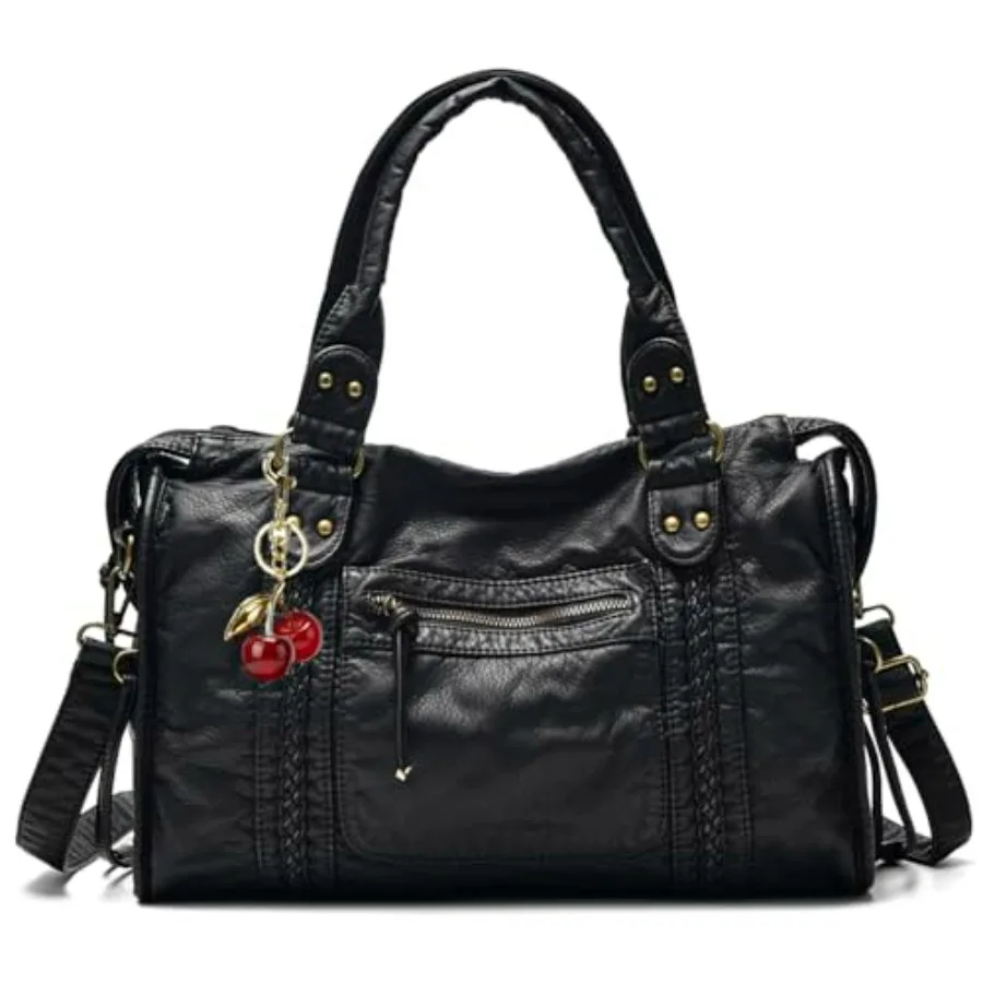 

Crossbody Bag for Women, Large Vintage Washed Leather Handbag Purse, Y2K Summer Hobo 2025 Shoulder Work Bags