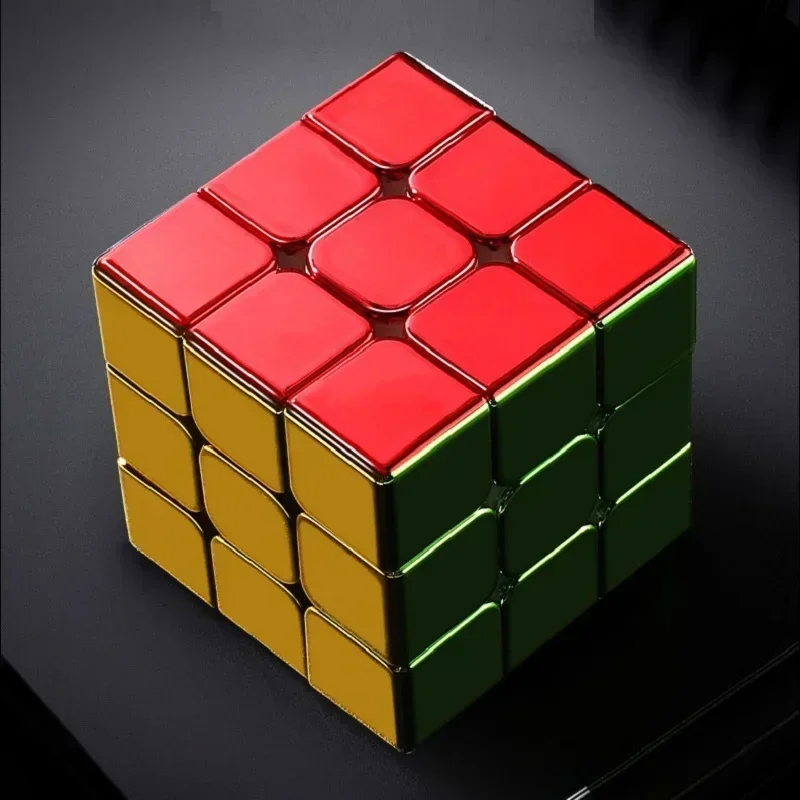 [MeowCube] SengSo Metal Colorful 3x3 Brain Training Golden Metallic Cubo Magic Cube Puzzle Speed Cibe Metal 3x3 Magico Cubo Toys