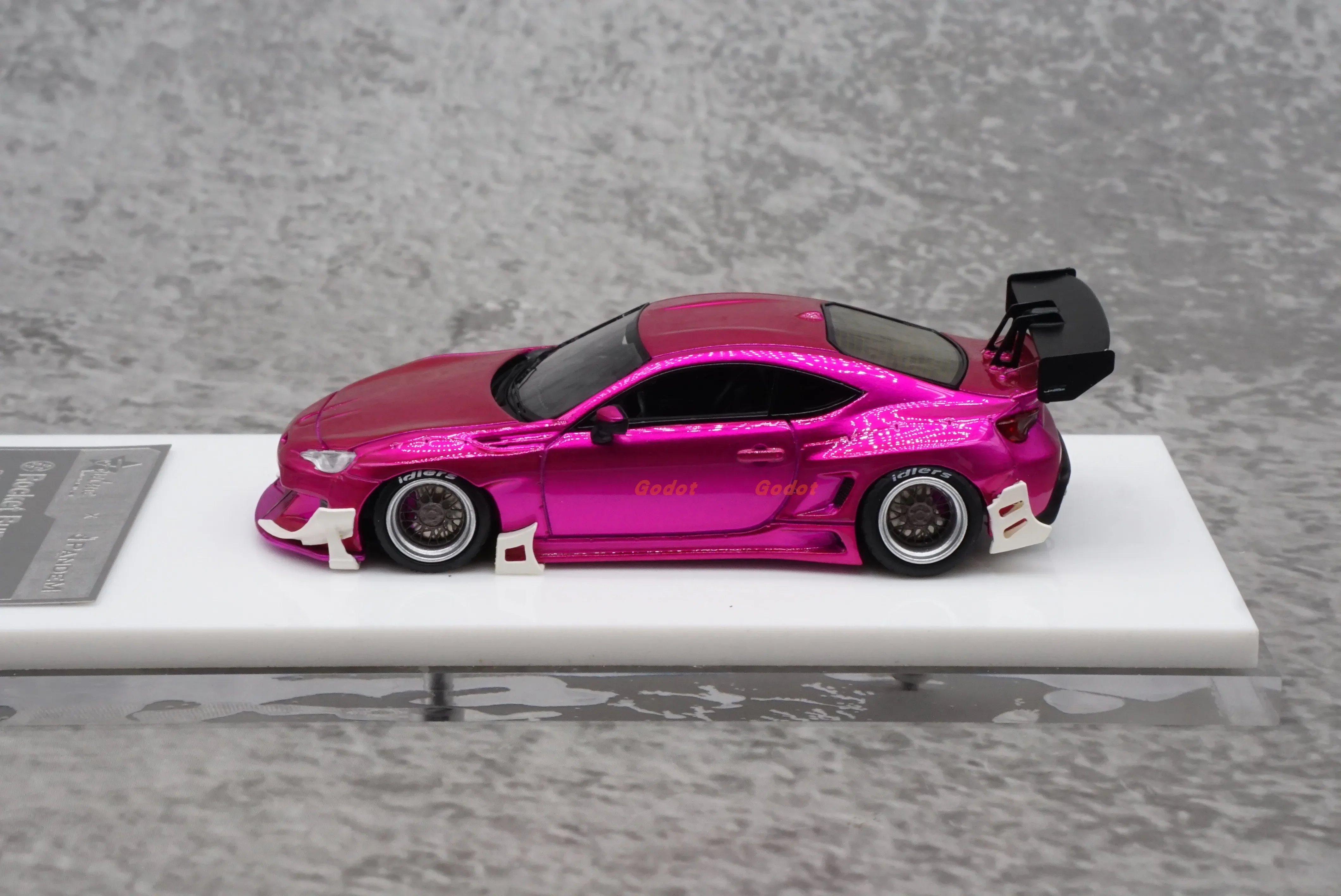 1:64 PANDEM Toyota Rocket Rabbit modificado GT86 resina modelo de carro de simulação em miniatura, decoração para adultos, brinquedo para meninos, presente para crianças