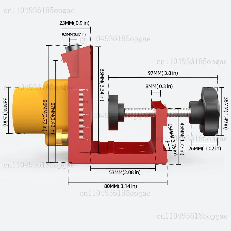 Woodworking Hole Punch, Oblique Hole Locator