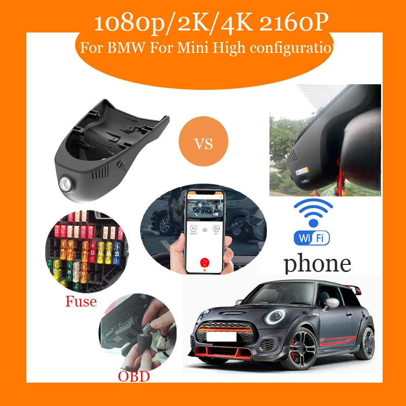 

Car Road Record WiFi DVR Driving Video Recorder Dash Camera For BMW For Mini High configuration 2019~2020 Night Vision CCD