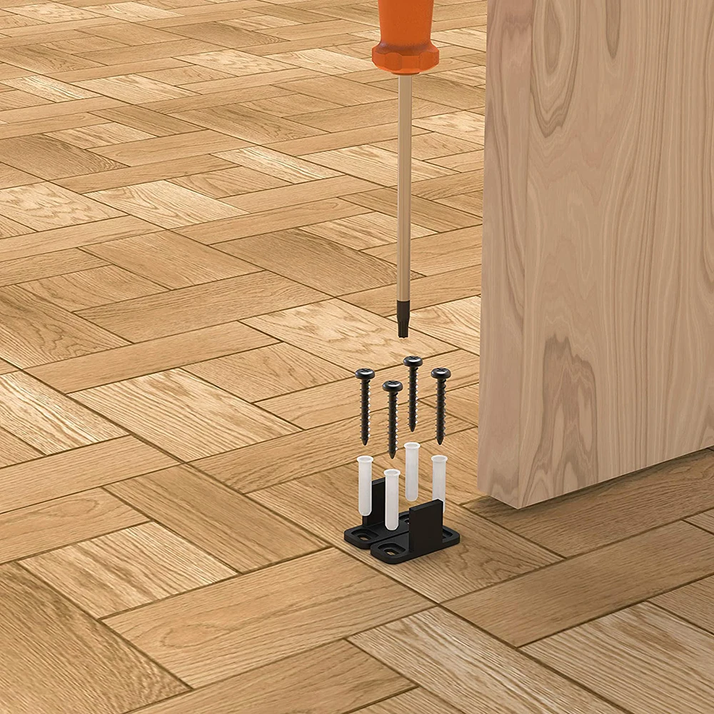 

Детали направляющей двери сарая, 4 шт., регулируемые для раздвижных напольных и распашных дверей, поддерживающие стабильное и легкое движение