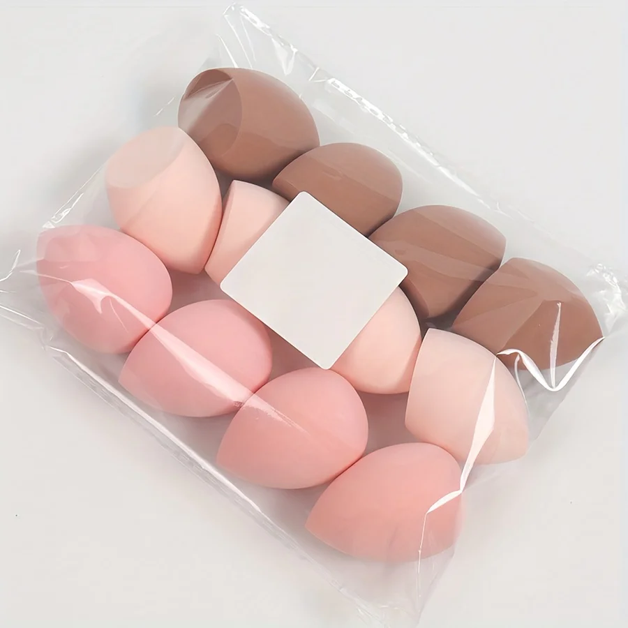 12 Stück hydrophile Schwämme – latexfreie mehrfarbige Mixer für Foundation/Creme/Pulver |   Reiseset für alle Hauttypen