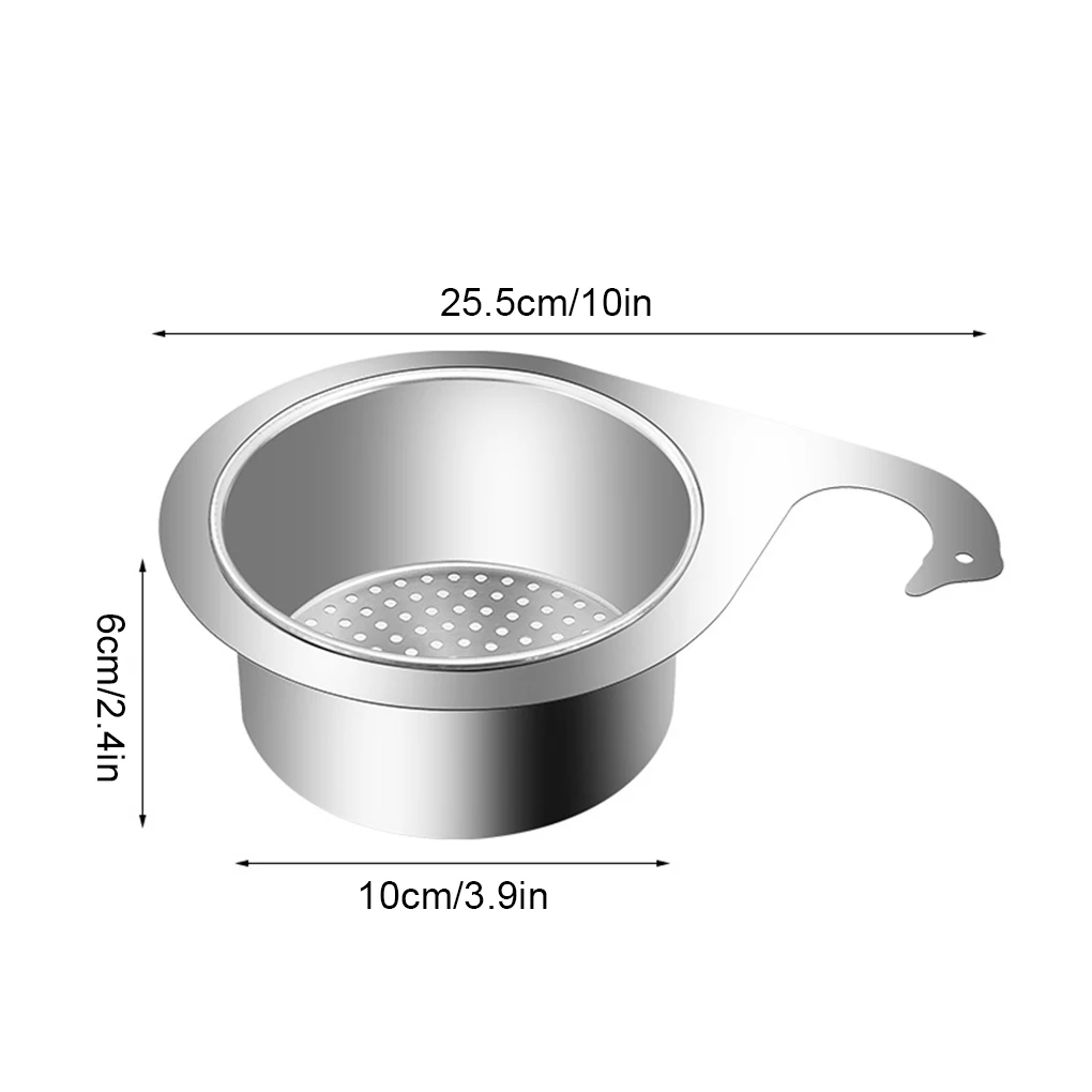 Stainless steel swan sink filter basket kitchen sink dedicated swan filter basket hanging drain rack Wet & Dry Drainage Racks