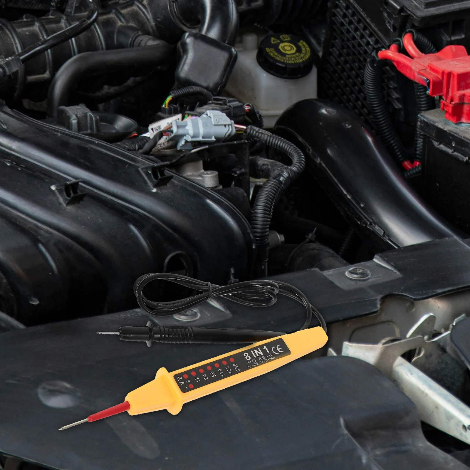 

Тестер напряжения для автомобиля, легкий и прочный, автомобильный электрический тестер, простой в использовании, для ремонта и обслуживания автомобилей