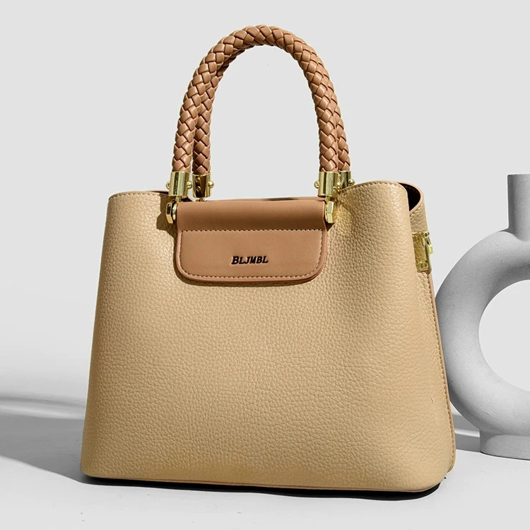 Fashion Simple Tote Bag For Mom Large Multi Pocket Commuter Handbag Middle Aged Ladies Daily Work Shoulder Bag European French