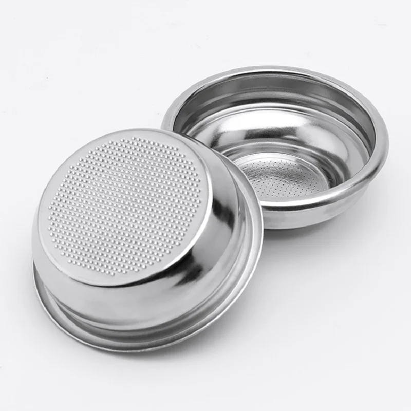 51mm Double Layer Pressurized Coffee Filter Basket Stainless Steel Coffee Reusable Filter Cup Pressurized Porous For Portafilter