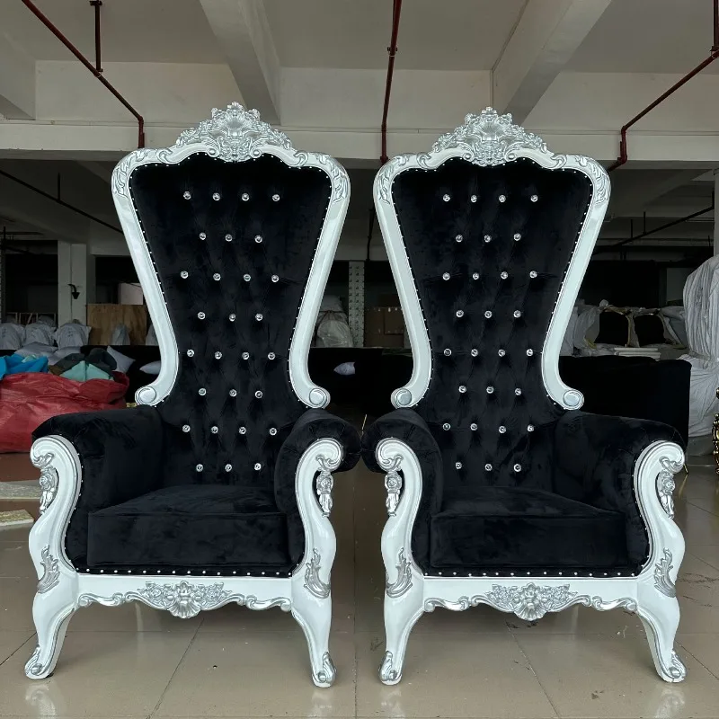 High back sofa chair solid wood king chair foot leisure wedding hotel banquet decorative wholesale