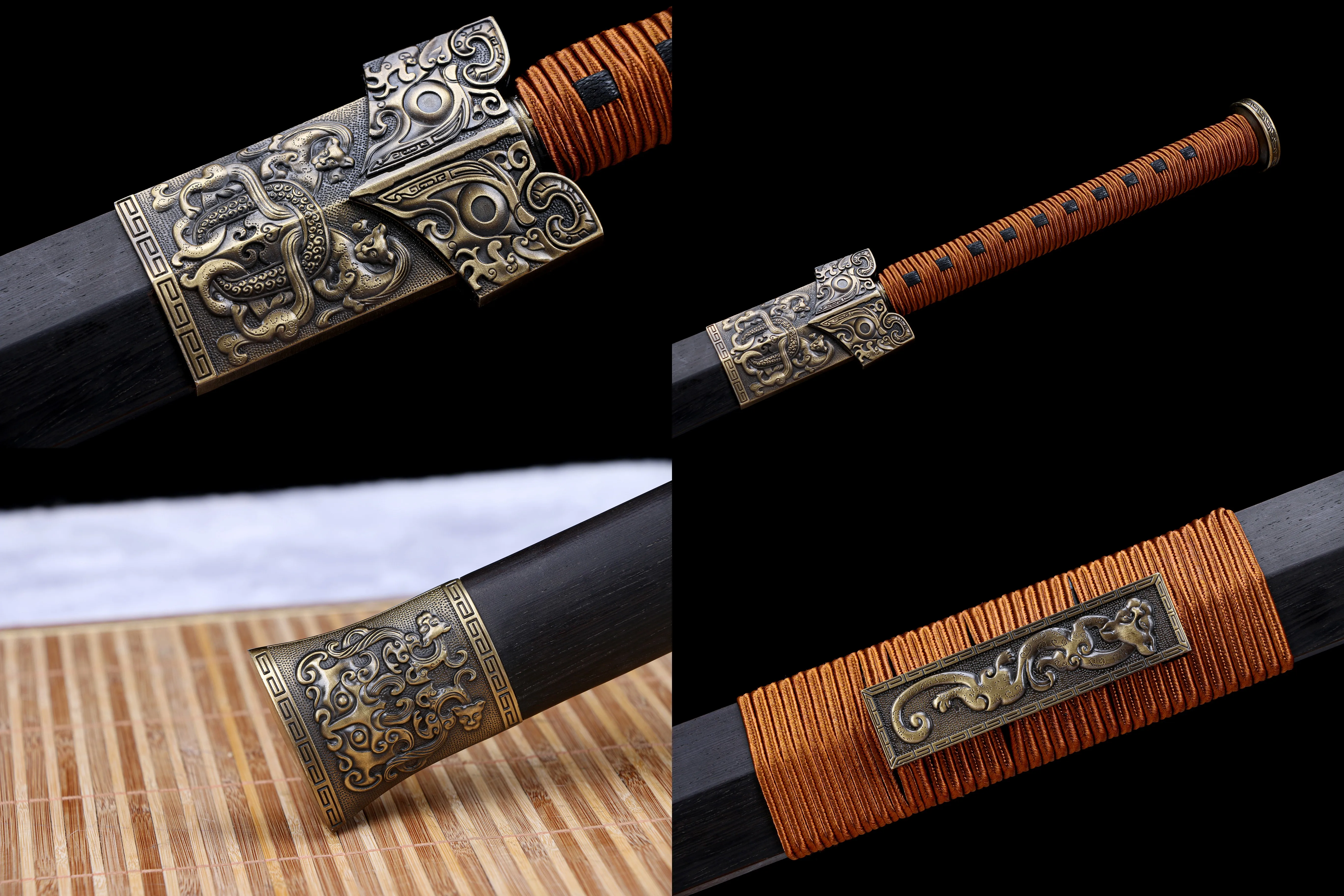 Lightning Chinese Blue samurai Sword katana handcrafted medieval knight sword combat Preparation Sharp weapons Ninja gift