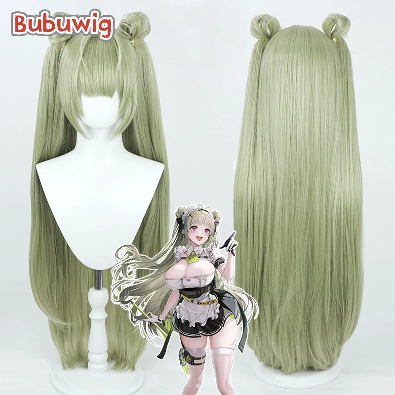 

Bubuwig синтетические волосы сода косплей парики Nikke богиня победы сода 90 см длинный светло-зеленый парик с хвостиком термостойкий