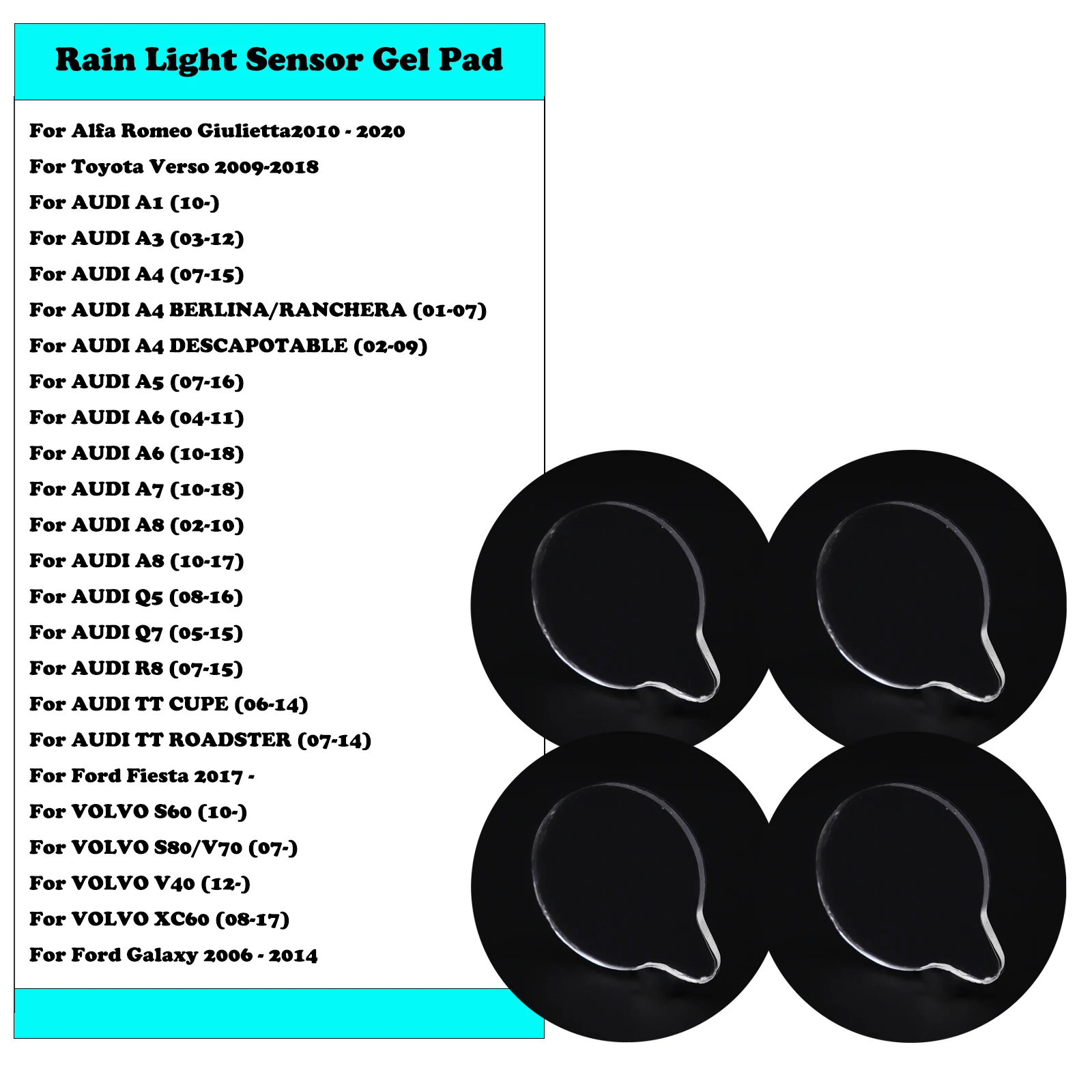 Rain Light Sensor Gel Pad For Ford Focus MK3 MK4 Adhesive Film Silicone Cushion Windscreen Chip Repair Kit Multi-Purpose Tape