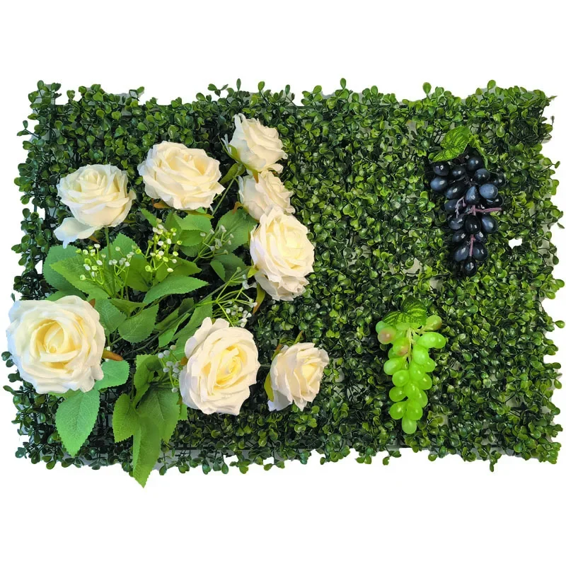 40CM*60CM New Artificial Plant Rattan Fake Panel Lawn Simulation Lawn Green Leaf Grass Mesh Grille Wall Decoration Background