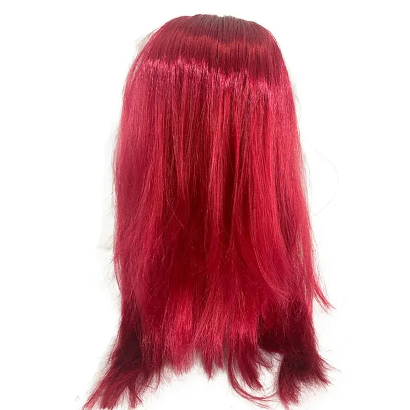 긴 머리가있는 무서운 악마 광대 마스크 빨간 가발 할로윈 공포 코스프레 마스크 소름 끼치는 가장 무도회 파티 의상 액세서리